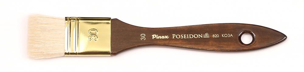 Кисть коза №30 флейц Pinax Poseidon 820 короткая ручка