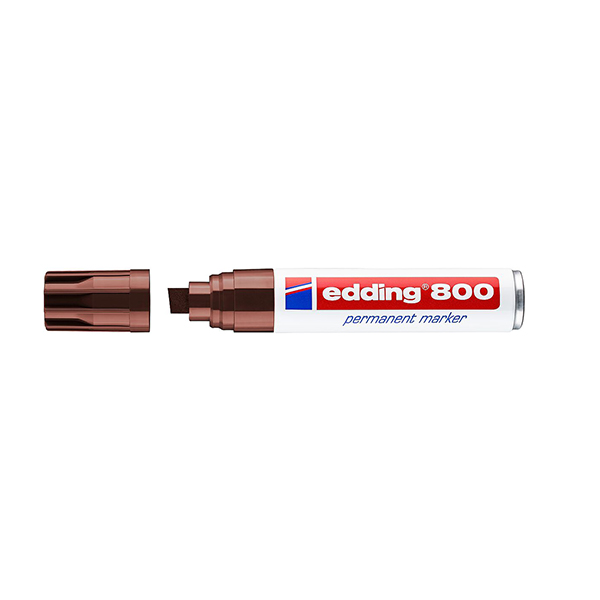 Маркер перманентный Edding 800 4-12 мм с квадратным наконечником, коричневый
