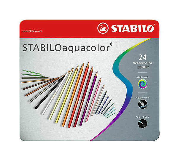Набор карандашей акварельных Stabilo Аquacolor 24 цв в металле