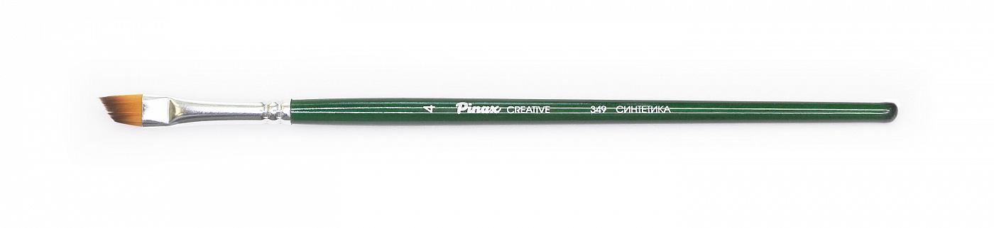 Кисть синтетика №4 скошенная Pinax Creative 349 короткая ручка