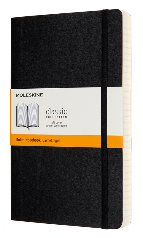 Записная книжка в линейку Moleskine Classic Soft Expended Large 13х21 cм 400 стр., мягкая обложка