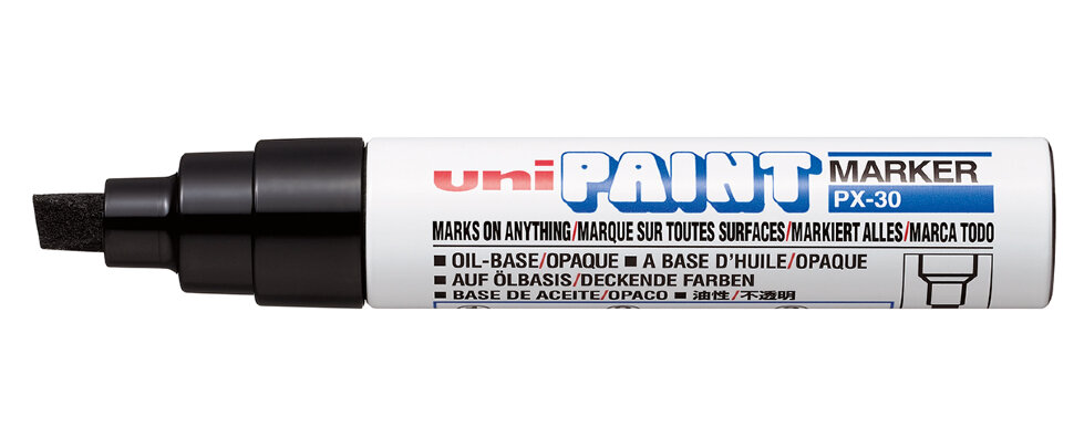 Маркер-краска Uni Paint PX-30, 4-8,5 мм, алюминиевый корпус, черный