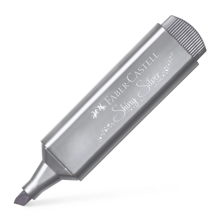 Текстовыделитель Faber-castell TL 46 серебро металлик, 1-5 мм