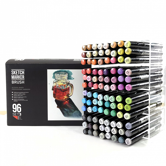 Набор маркеров Sketchmarker Brush 96 Set 3- (96 маркеров в пластиковом кейсе)