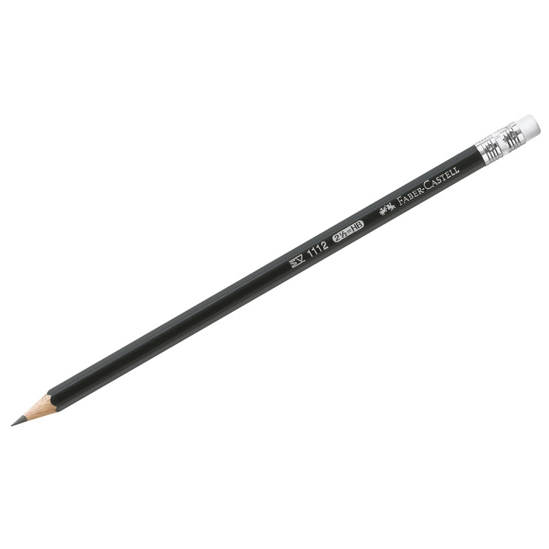 Карандаш чернографитный Faber-Castell 1112 с ластиком HB