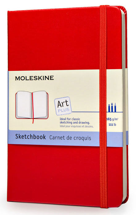 Записная книжка для рисования Moleskine Classic Sketchbook 130х210 мм 104 стр обложка красная