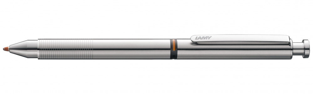 Ручка мультисистемная LAMY 745 st M21, Полированная сталь, (черный+кар 0,5+красный)