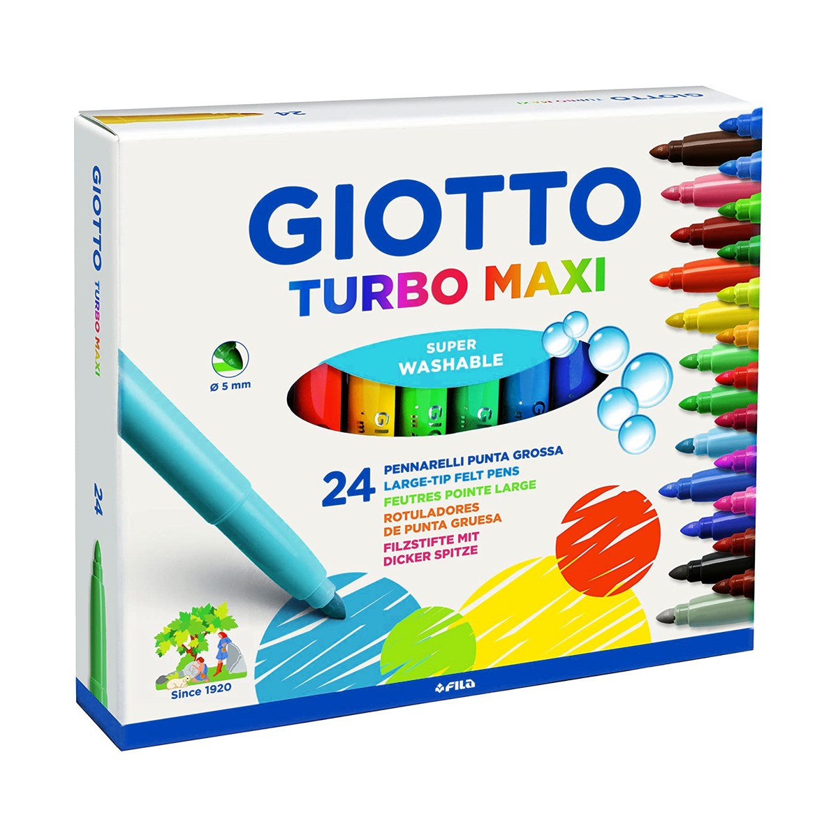 Набор фломастеров Fila Giotto Turbo Max 24 цв в картоне