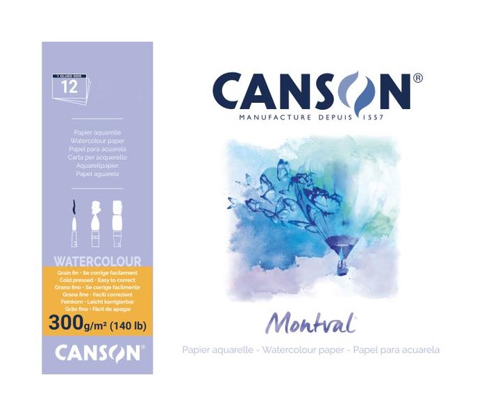 Альбом-склейка для акварели Canson Montval Fin 12 л 300 г