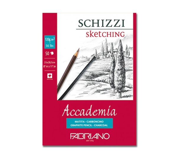 Альбом для графики на спирали Fabriano Accademia sketching