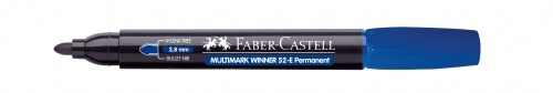 Маркер перманентный Faber-Castell Winner 52 1-2 мм, с круглый наконечником, синий