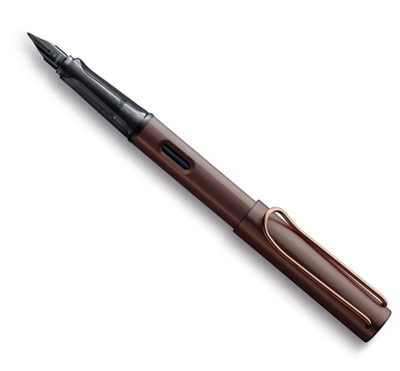 Ручка перьевая LAMY 090 lux, F pvd,Marron