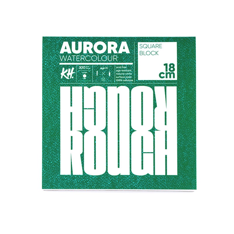 Альбом-склейка для акварели Aurora RAW Rough 18х18 см 20 л 300 г 100% целлюлоза