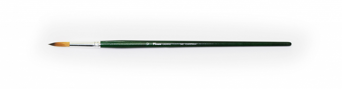 Кисть синтетика №12 круглая Pinax Creative 342 длинная ручка