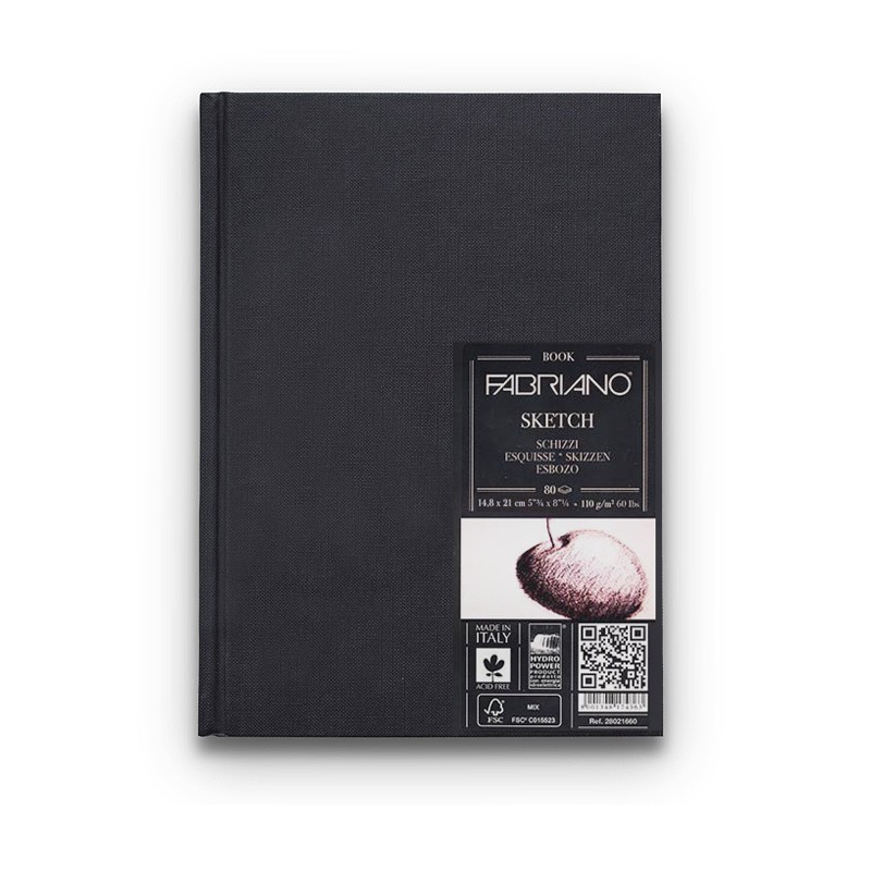 Блокнот для зарисовок Fabriano Sketchbook Портрет 14,8х21 см 110 г 80 л мелкозернистый