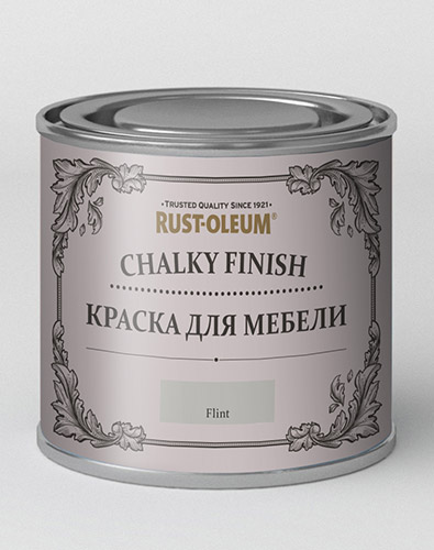 Краска для мебели ультраматовая Rust-oleum Chalky банка 125 мл, цвет камень галька