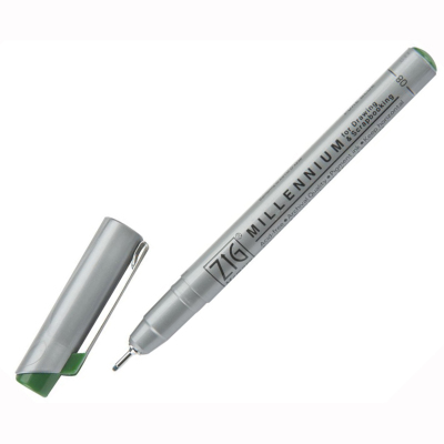 Ручка капилярная ZIG Millennium 0,2 мм, Зеленый