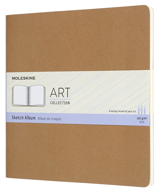 Блокнот для рисования Moleskine Art cahier sketch album 19х19 см 88 стр., цвет бежевый