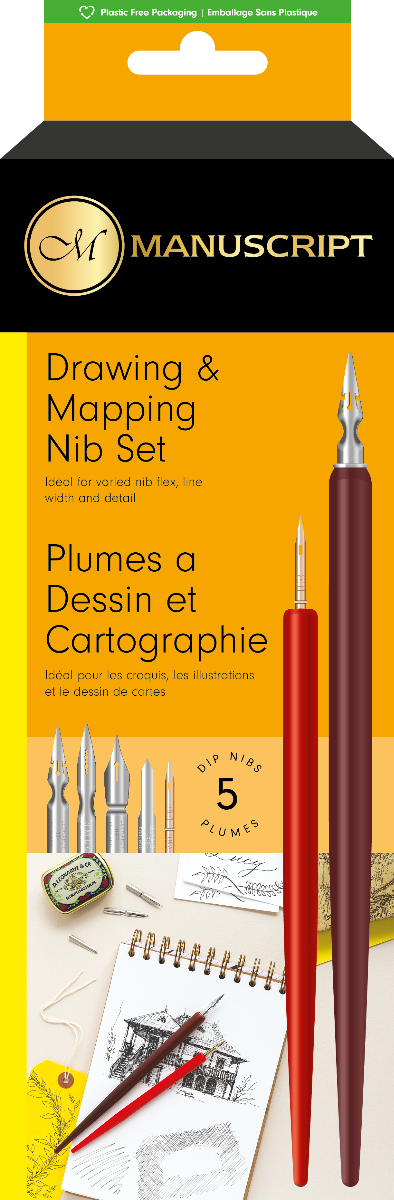 Набор для каллиграфии Manuscript Leonardt Drawing & Mapping Nib перо+ держатель