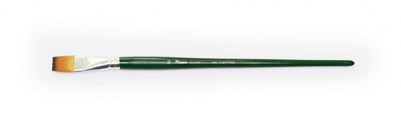 Кисть синтетика №18 плоская Pinax Creative 345 длинная ручка