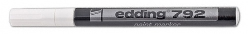 Маркер декоративный Edding 792 с лакирующим эффектом, 0,8 мм с круглым наконечником, белый