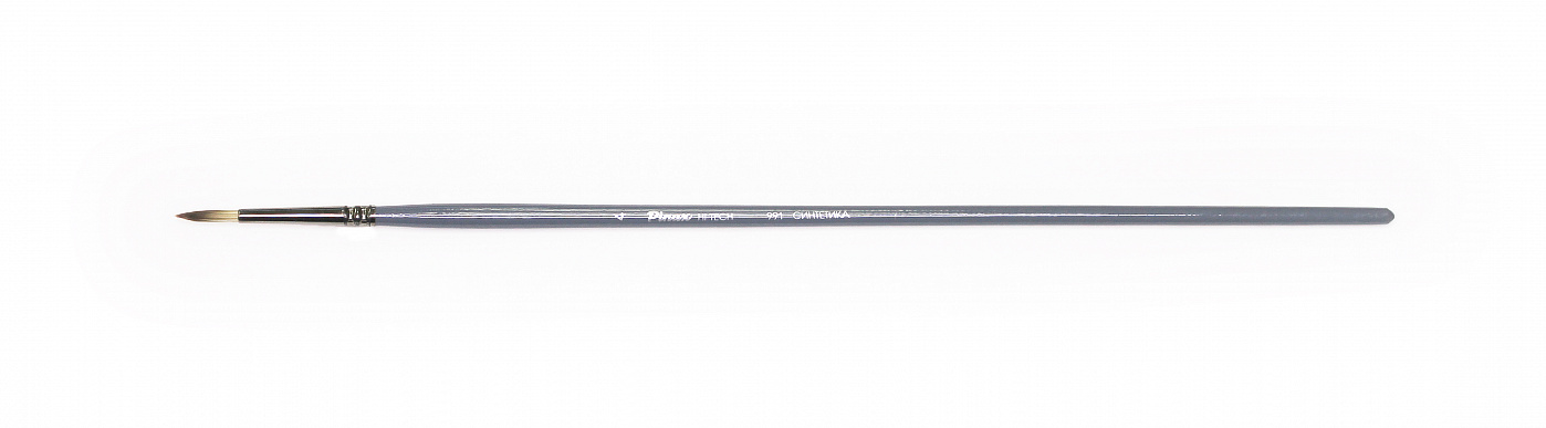 Кисть синтетика №4 круглая Pinax HI-TECH 991 длинная ручка