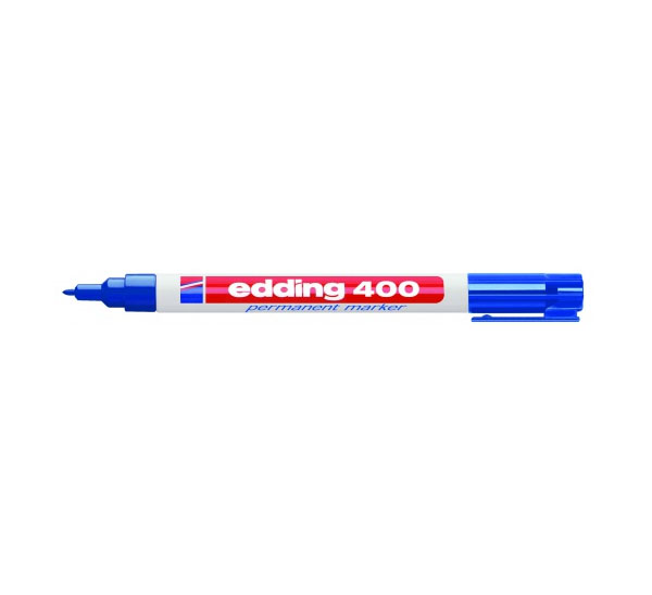 Маркер перманентный Edding 400 1 мм с круглым наконечником, синий