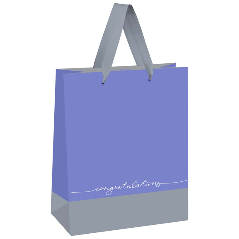  Пакет подарочный MESHU Duotone. Gray-lavender 18*23*10 см