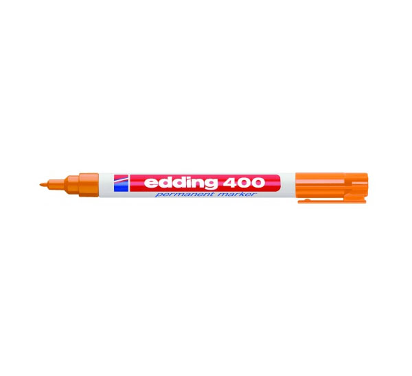 Маркер перманентный Edding 400 1 мм с круглым наконечником, оранжевый