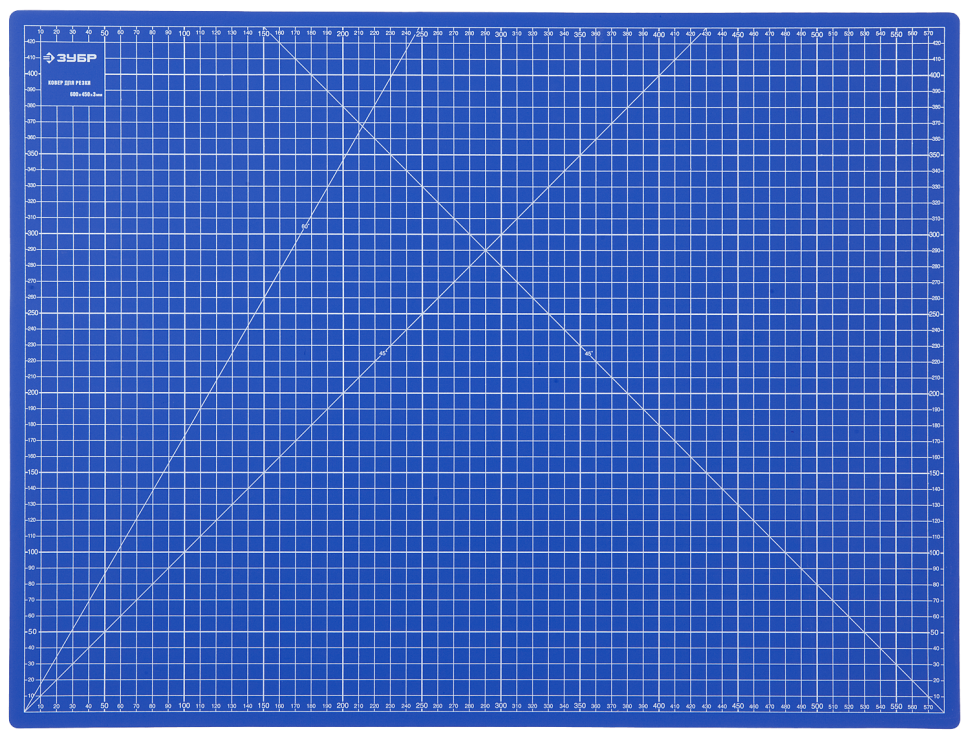 Коврики для резки  Красный Карандаш Коврик ЗУБР ЭКСПЕРТ 600х450 мм, 3 мм,непрорезаемый, цвет синий