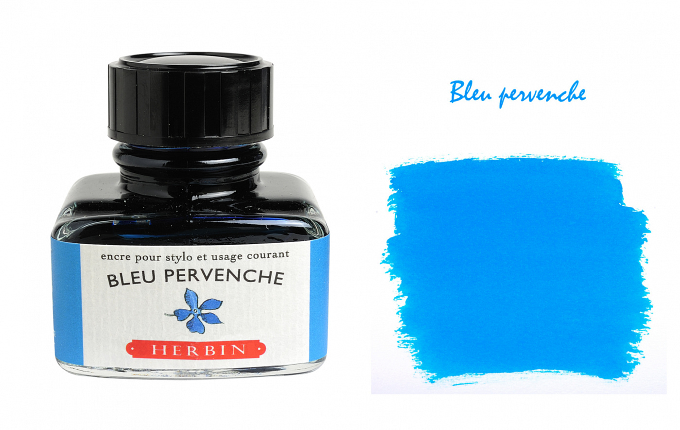 Чернила в банке Herbin, 30 мл, Bleu pervenche, Голубой