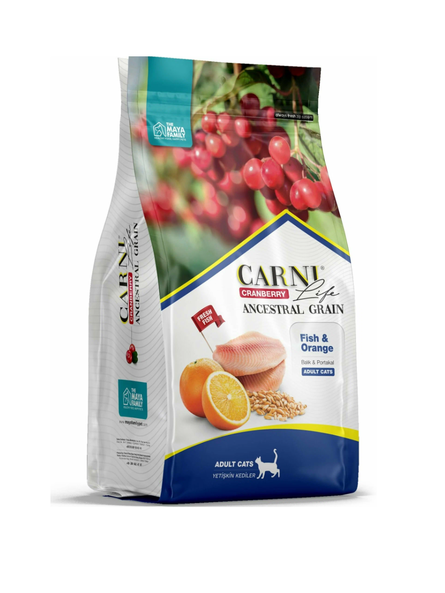 CARNI LIFE  Adult Сухой корм для кошек с рыбой, апельсином и клюквой , 1,5 кг