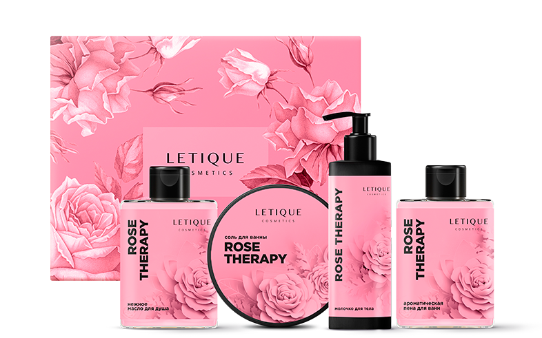 Letique ROSE THERAPY SET, 150 мл + 300 мл + 300 мл + 450 г