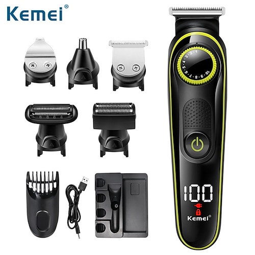 Electric Shaver and Beard Trimmer - 5 in 1 Multi-functional Rechargeable Cordless Grooming Kit for Men and Women- Face, Body, Beard, Nose Hair Trimmer With Carrying Pouch