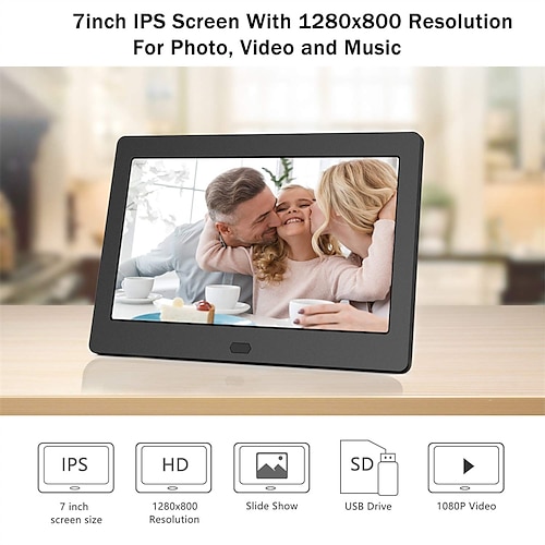 2022 New 7 inch 10 inch HD LED Digital Photo Frame 1024600 Display Screen Photo Frame Alarm Clock MP3 MP4 Movie Player Electronic Picture Album