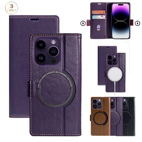 Phone Case For Apple Magnetic Adsorption iPhone 14 13 12 11 Pro Max Plus Bumper Frame Magnetic Full Body Protective Solid Colored PU Leather