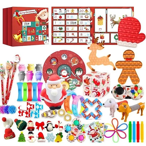 Hot Sale 24pcs Fidget Toy Bag Mystery Box Advent Calendar Surprise Christmas Gift Release Stress Kids Toys Gifts