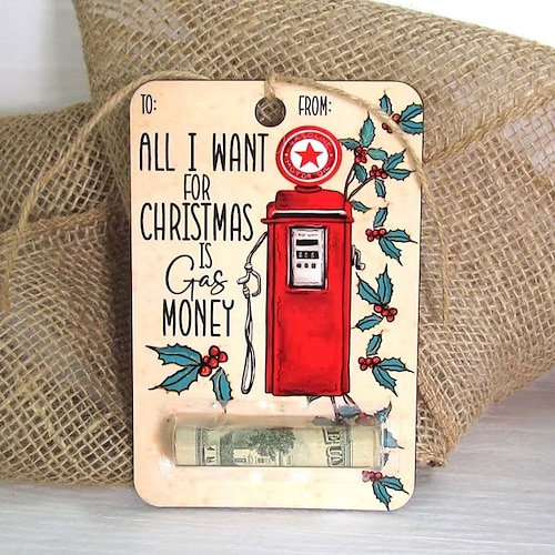 Christmas Money Holders, Santa Christmas Money Holders, Wooden Christmas Money Clip, Creative Christmas Money Clip Decoration Pendant, Money Stocking Stuffers