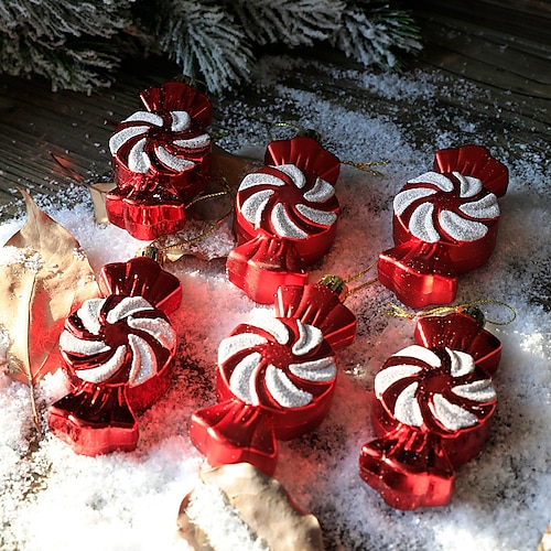 Christmas Decorative Pendant Christmas Tree Decorative Plastic Accessories Candy Packaging Jewelry Window Decoration