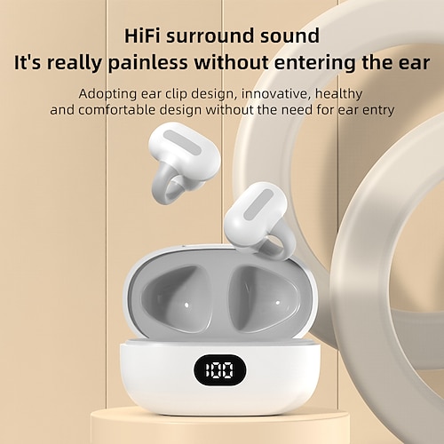 True Wireless Earbuds  MiniInTheBox iMosi TWS-8 True Wireless Headphones TWS Earbuds Ear Clip Bluetooth 5.3 Stereo Surround sound HIFI for Apple Samsung Huawei Xiaomi MI  Everyday Use Mobile Phone Office Business Travel Entertainment