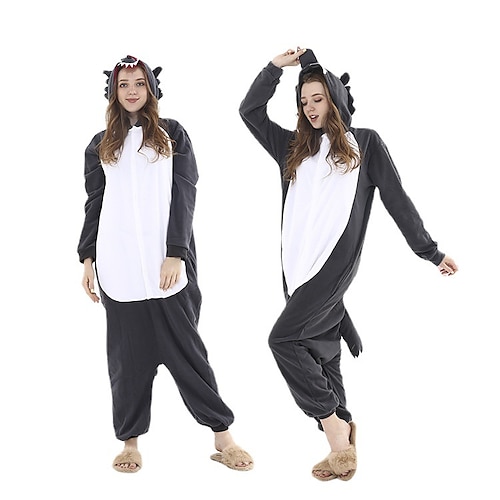 Adults' Kigurumi Pajamas Nightwear Onesie Pajamas Wolf Animal Animal Onesie Pajamas Pajamas Funny Costume Coral fleece Cosplay For Men and Women Masquerade Animal Sleepwear Cartoon