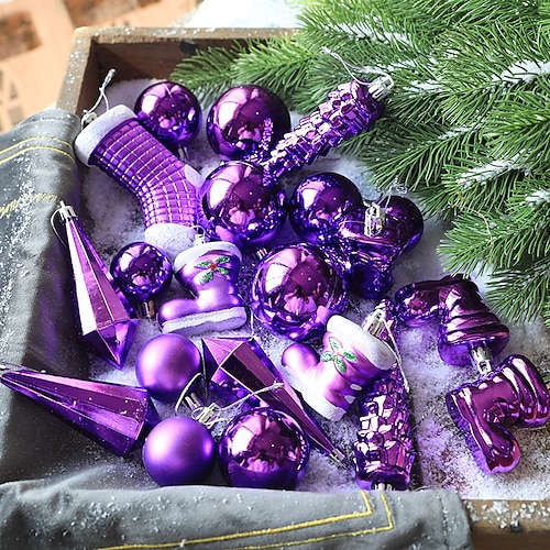 21 Sets Of Christmas Ball Shaped Balls Christmas Tree Decorations Christmas Decorations