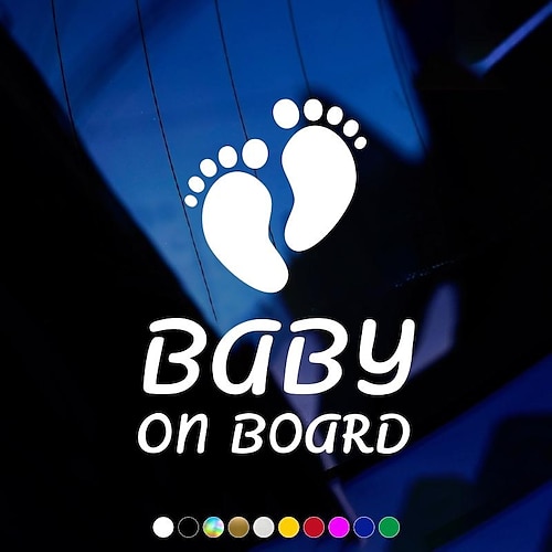 2Pcs Baby on Board Car Sticker Car Body Decoration Car Accessories Vinyl Decal