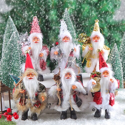 Christmas Santa Ornament ,Ornaments for Home Decoration, Festival Gift, Santa Claus, Standing Clear Texture Christmas Decorations Gift