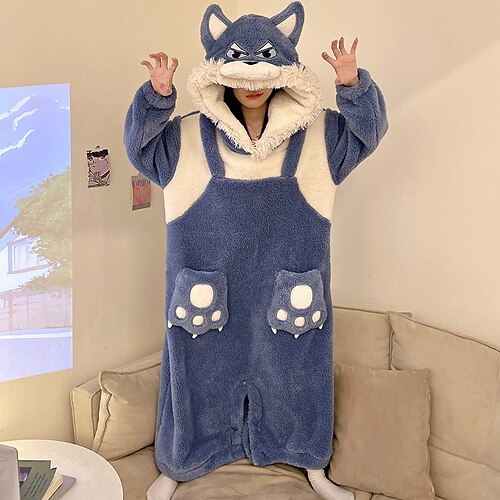 Adults' Kigurumi Pajamas Nightwear Camouflage Monster Animal More Costumes Animal Onesie Pajamas One Piece polyester fibre Cosplay For Men and Women Masquerade Animal Sleepwear Cartoon