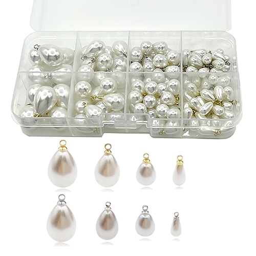 110 Teardrop Pearl Pendant Charms imitation pearl pendant earrings accessories pendant sheep eye 610mm/810mm/1014mm/1318mm