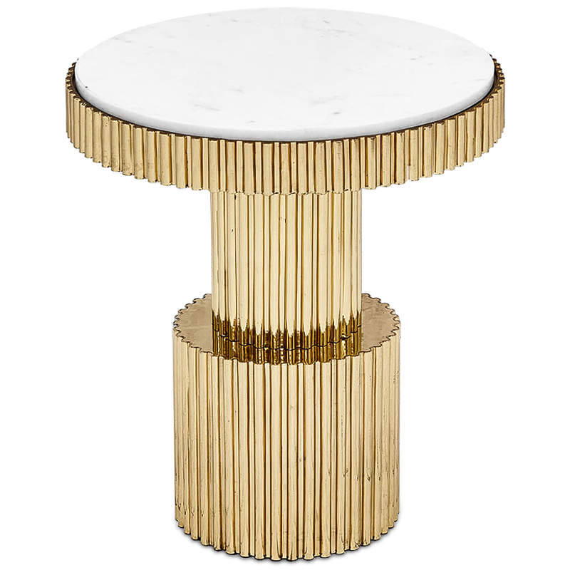 Приставной стол Brass Column Side Table