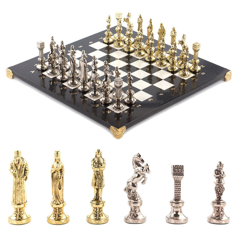 Игры Шахматы Ренессанс с доской из натурального мрамора Decorative Thematic Chess