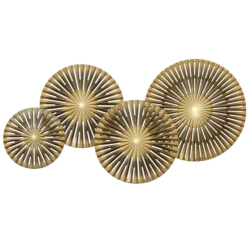 Арт-объекты для стен  Loft Concept Арт-объект Apollo Brown and Gold Wall Plaque Disc gap 4