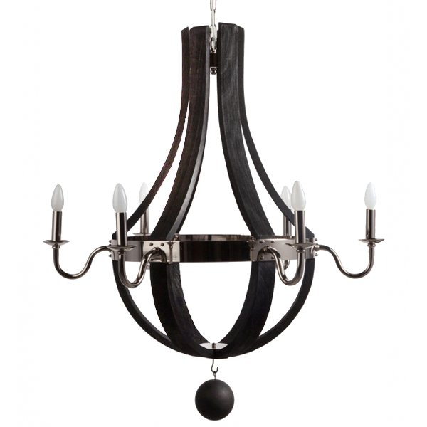 Люстра RH Wine Barrel chandelier Polished nickel